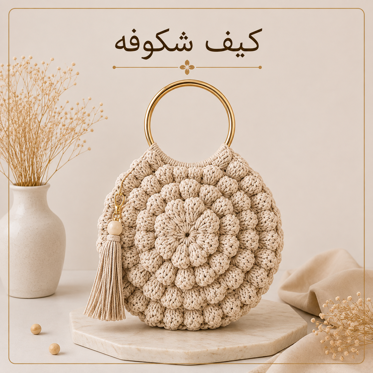 آموزش کیف رافیا | مدل شکوفه